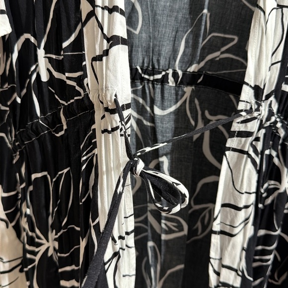 La Blanca Women One Size Kimono Swimwear CoverUp Black Moonlit Silhouette - Picture 8 of 15